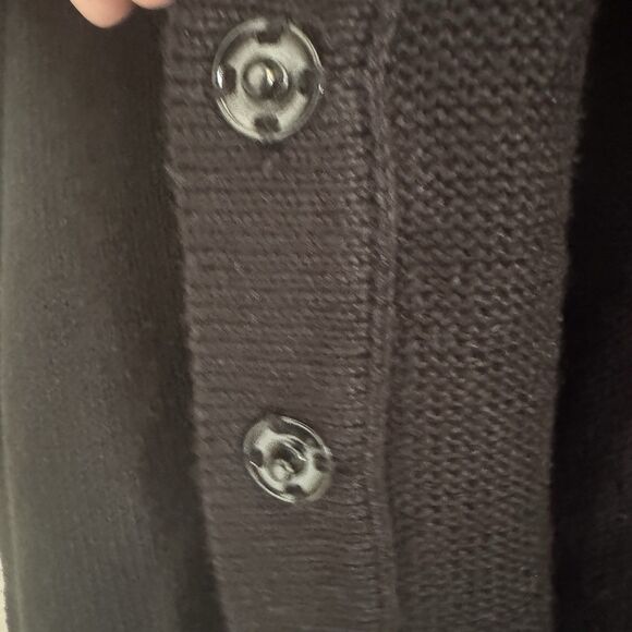 VTG Norm Thompson Knit Cardigan Sweater Christmas Poinsettia Cardinal Med Petite - Picture 12 of 12